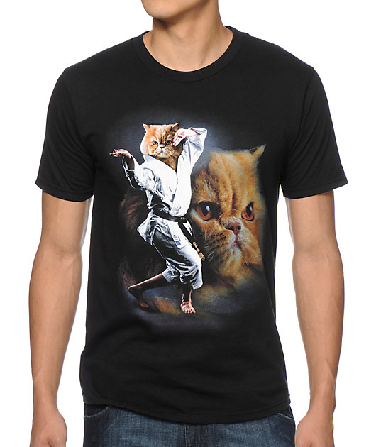 A-Lab Karate Cat T-Shirt | Zumiez