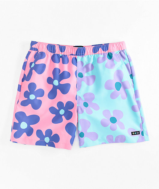 A-Lab Kids Bum Split Pink & Blue Board Shorts