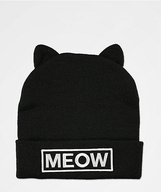 A-Lab Miss Meow Black Beanie