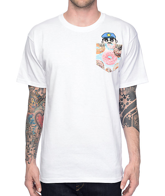 A-Lab Officer Sprinkles White Pocket T-Shirt