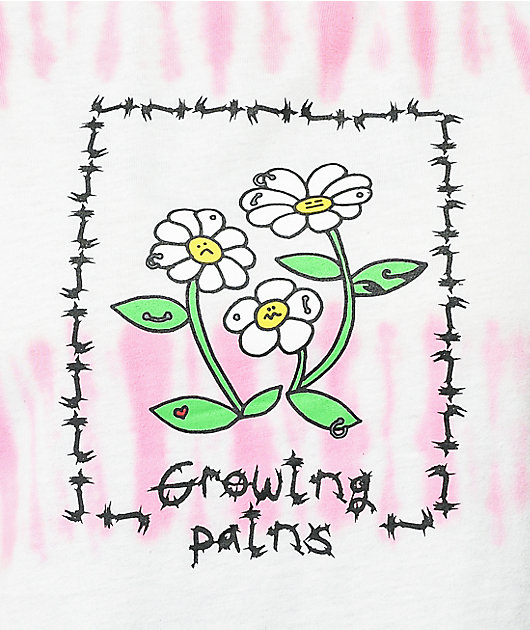 A-Lab Quinnie Growing Pains Pink Tie-Dye Crop T-Shirt