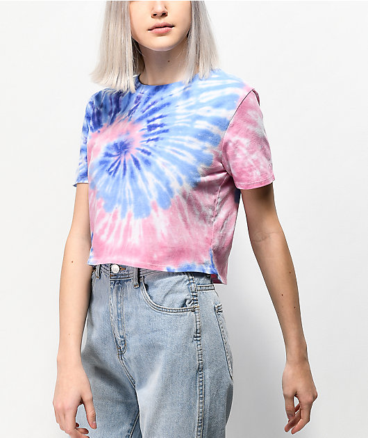 A-Lab Quinnie Pink & Blue Tie Dye T-Shirt