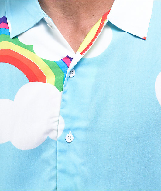 A-Lab Sky High Blue Short Sleeve Button 