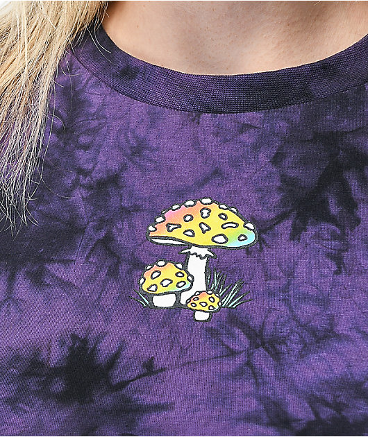 A-Lab Sullivan Mushroom Purple Tie Dye Crop Tank Top