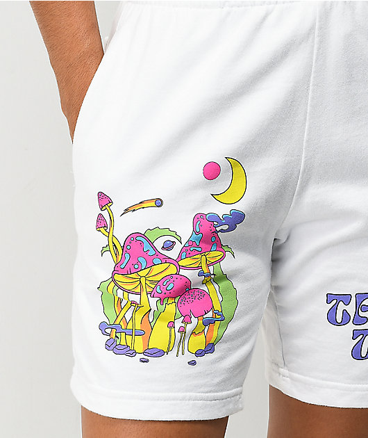A-Lab Take A Trip White Sweat Shorts