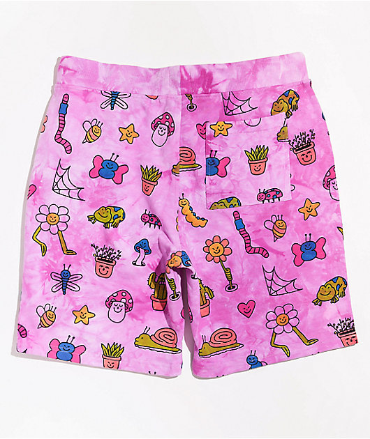 A-Lab Wavelength Pink Tie Dye Sweat Shorts