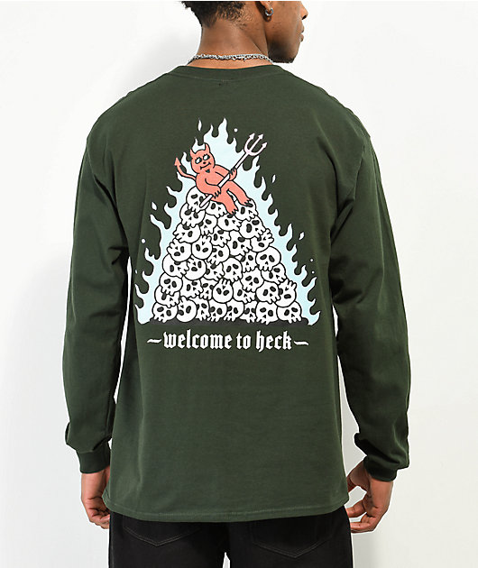 A-Lab Welcome To Heck Green Long Sleeve T-Shirt | Zumiez