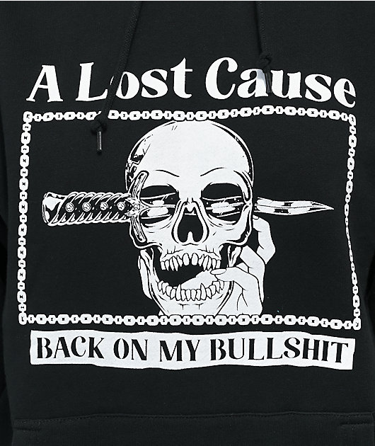 A Lost Cause Back On sudadera negra con capucha