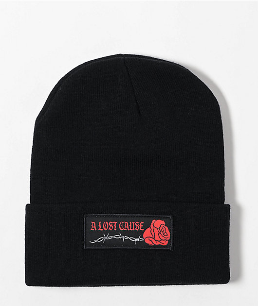 A Lost Cause Barbed Tall Black Beanie | Zumiez