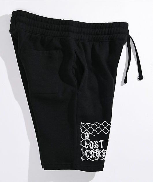 A Lost Cause Chain-Link Black Sweat Shorts