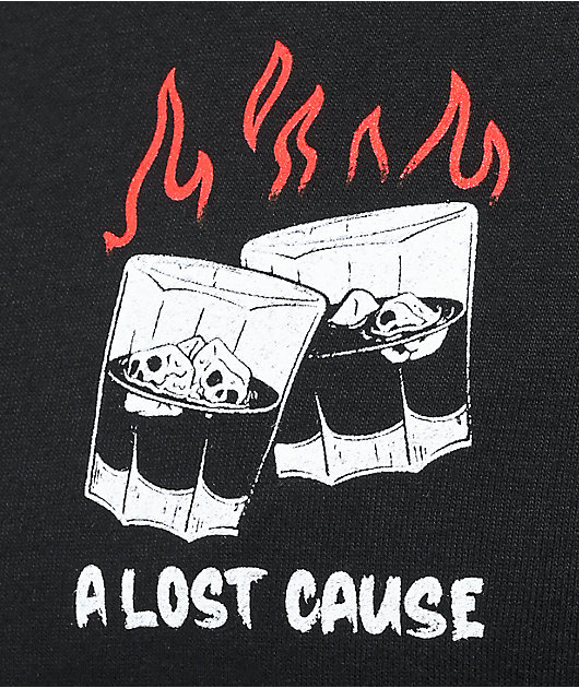 A Lost Cause Cheers To Hell Black T-Shirt
