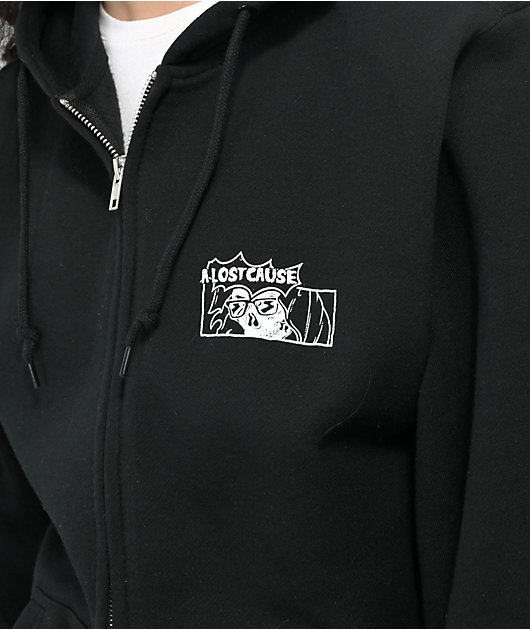 A Lost Cause Comic Black Zip Hoodie