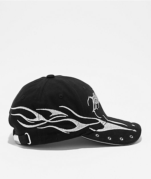 A Lost Cause Cursed Studded Black Strapback Hat