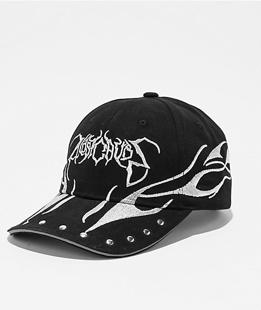 帽子 Lost Rikudenim Robbin cap A Lost Cause Cursed Studded Black Strapback Hat | Zumiez