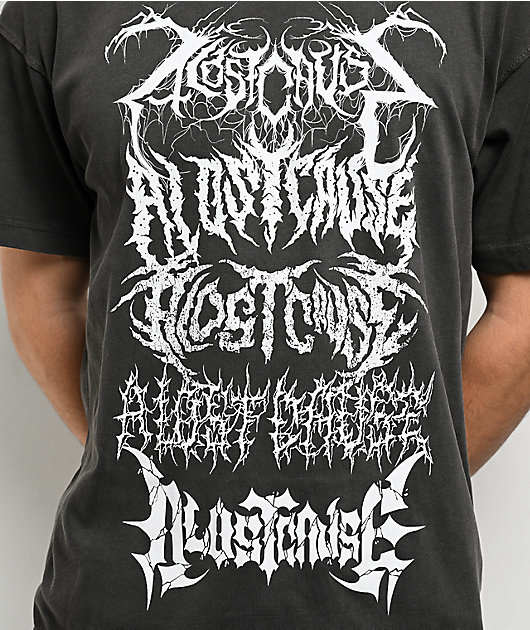 A Lost Cause Dark Omens Vintage Charcoal T-Shirt