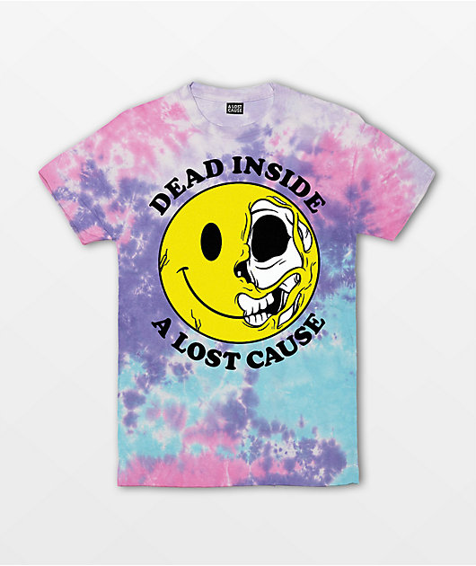 A Lost Cause Dead Inside Purple & Pink Tie Dye T-Shirt