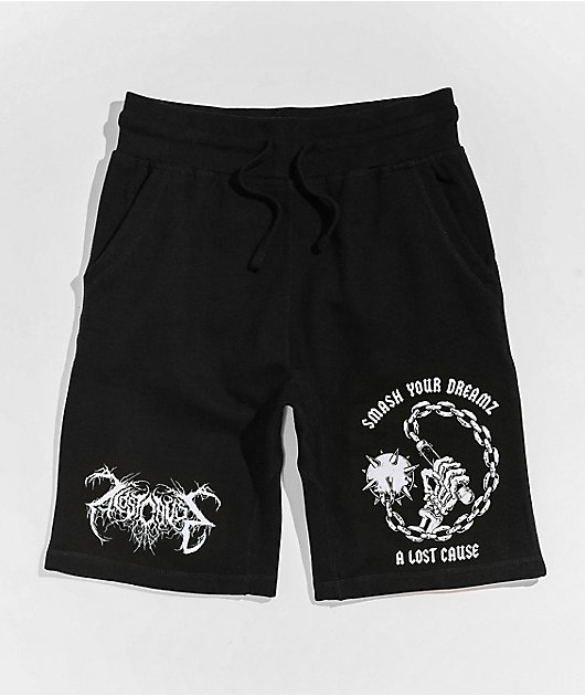 black sweat shorts