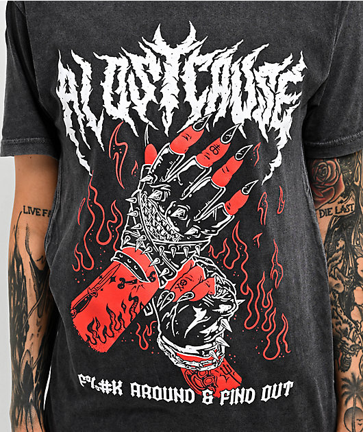 A Lost Cause Fuck Around And Find Out Black Wash T-Shirt | Zumiez