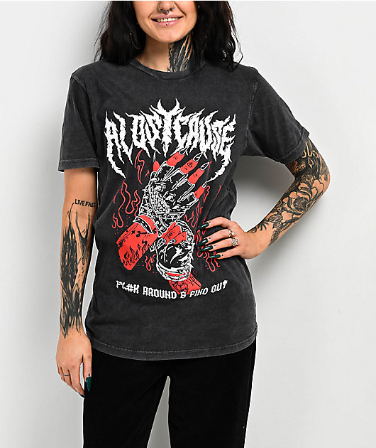 A Lost Cause Fuck Around And Find Out Black Wash T-Shirt | Zumiez