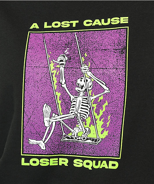 A Lost Cause Loser Squad Camiseta negra 