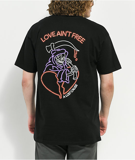A Lost Cause Love Ain't Free camiseta negra