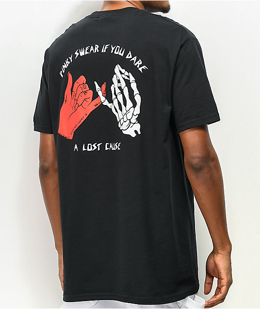 A Lost Cause Pinky Swear Black & White T-Shirt