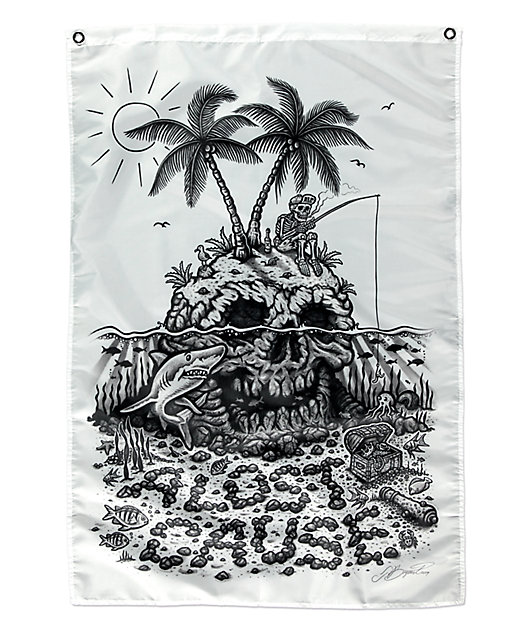 A Lost Cause Skull Island Banner | Zumiez