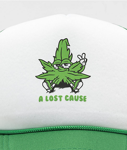 A Lost Cause Stay High Green Trucker Hat