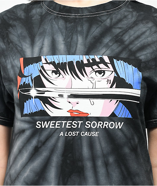 Sweetest Sorrow Black Tie Dye T-Shirt