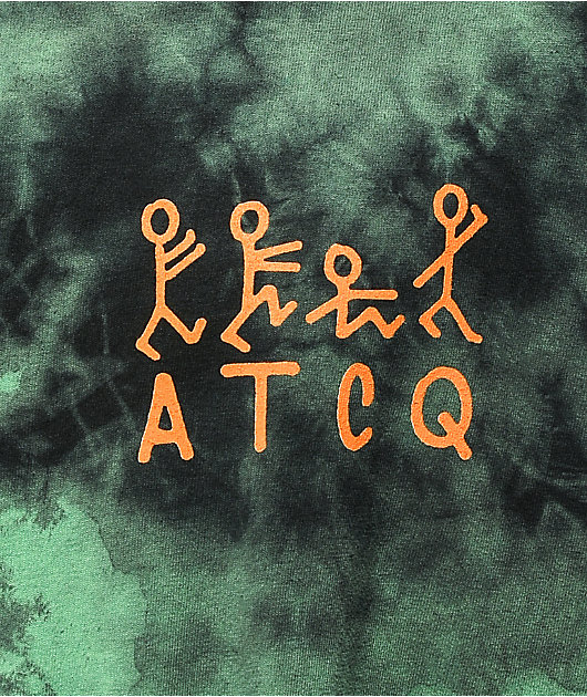 A Tribe Called Quest Stick Figure Green Tie Dye T-Shirt