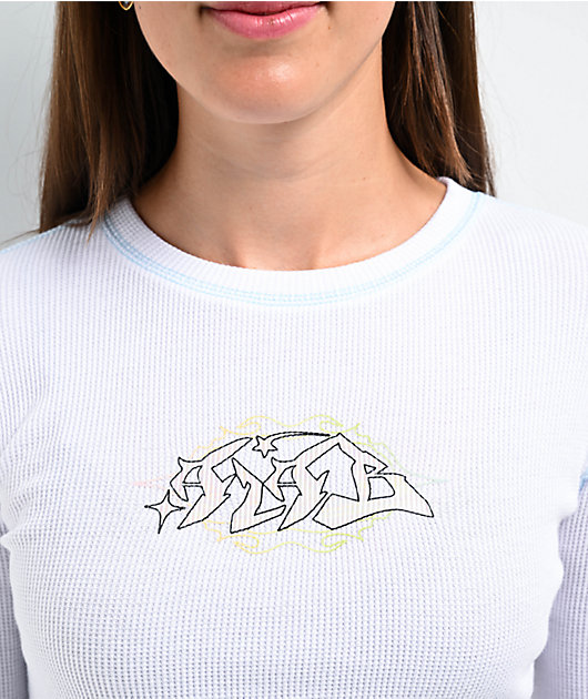 A.LAB Thea White Thermal Long Sleeve T-Shirt