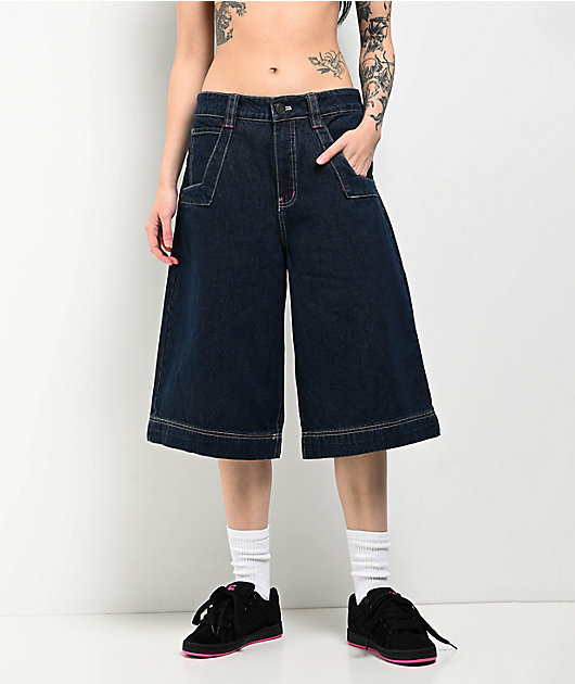 A.LAB Analog Star Turntable Denim Shorts | Zumiez