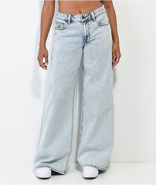 Amazon.com: HEZIOWYUN Baggy Jeans for Women High Waisted Wide Leg Denim  Pants Loose Fit Vintage 90s Jean Streetwear Trousers(Blue,X-Small) :  Clothing, Shoes & Jewelry