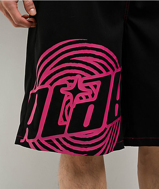 A.LAB Bass Black Cargo Board Shorts