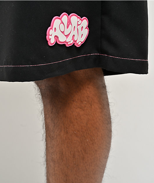A.LAB Bass Star Piped White & Black Board Shorts