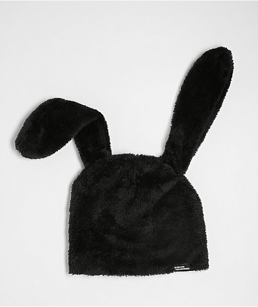 【希少】　FR2 月桃　Bunny Ears Beanie ニット帽　ブラック Bunny Beanie Satin Lined V1 – munchieshop.com