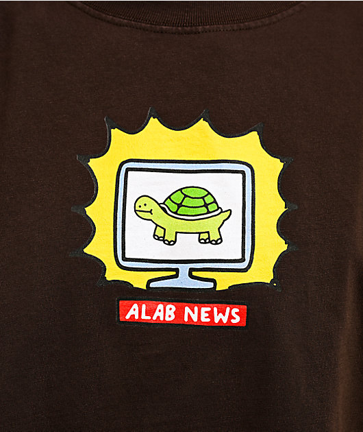 A.LAB Breaking News Brown T-Shirt