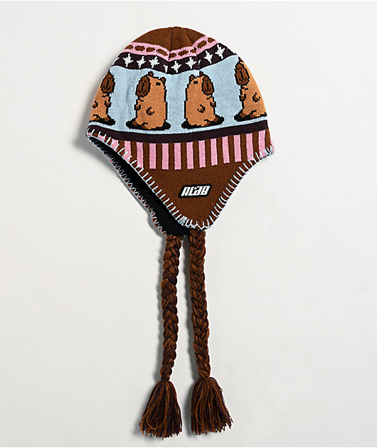 A.LAB Capybara Brown Flap Beanie | Zumiez