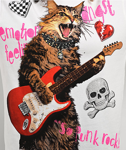 A.LAB Cat Rock White Oversized T-Shirt