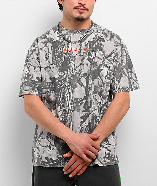 A.LAB Chill Guy Grey Camo T-Shirt