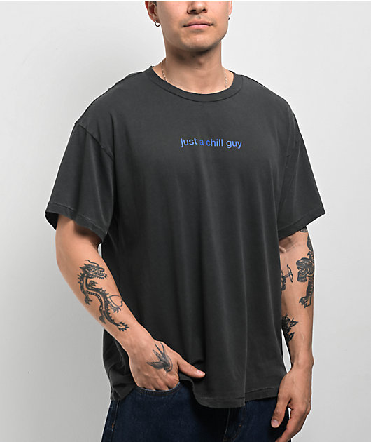 A.LAB Chill Guy Washed Black T-Shirt | Zumiez