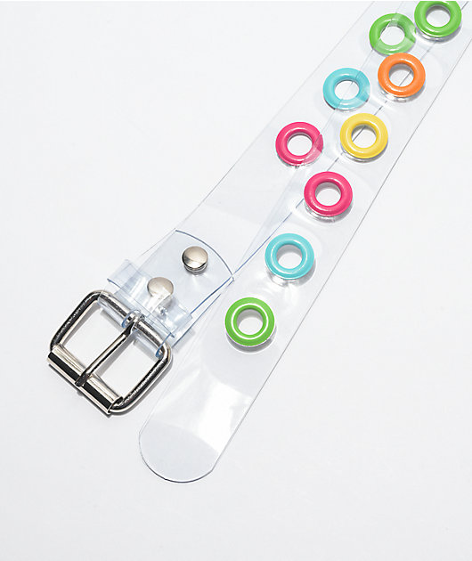A.LAB Clear & Rainbow Grommet Belt
