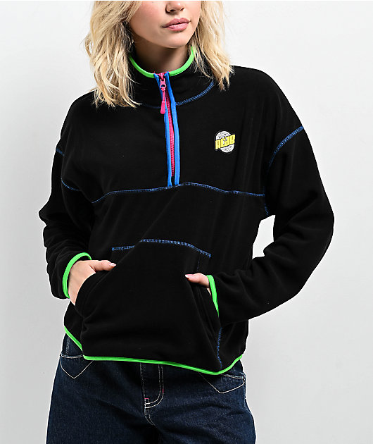 A.LAB Cozie Tech Black Quarter Zip Fleece | Zumiez