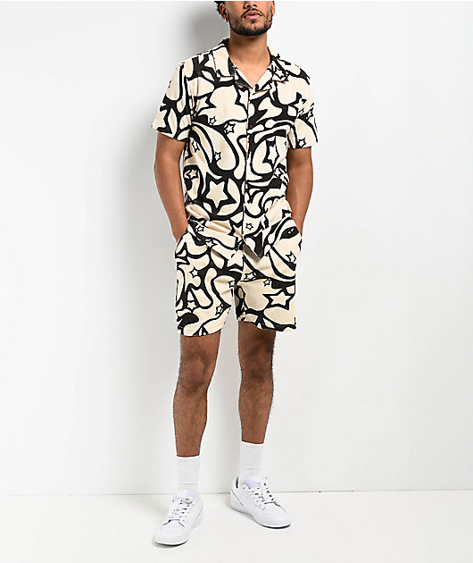 A.LAB Cruise Natural & Brown Terry Short Sleeve Shirt