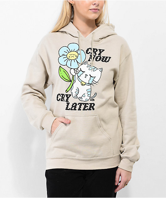 A.LAB Cry Cry Cry Cream Hoodie