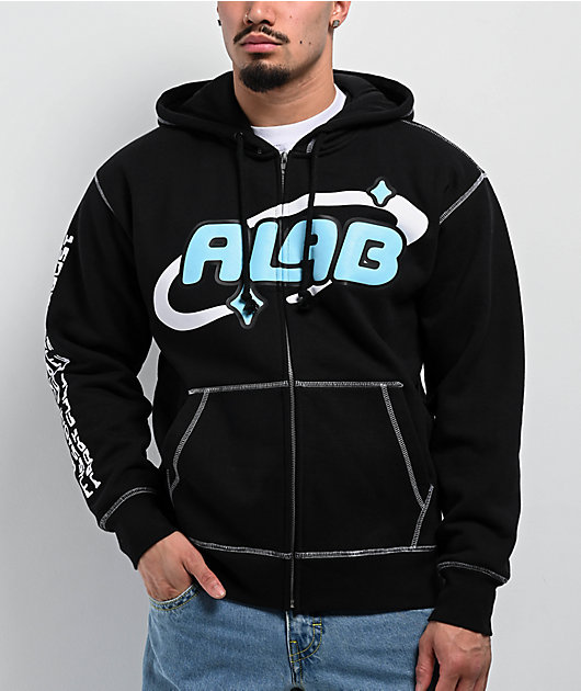 deepweb Zipup Hoodie ブラック α‬ A.LAB Dark Web Black Zip Hoodie | Zumiez