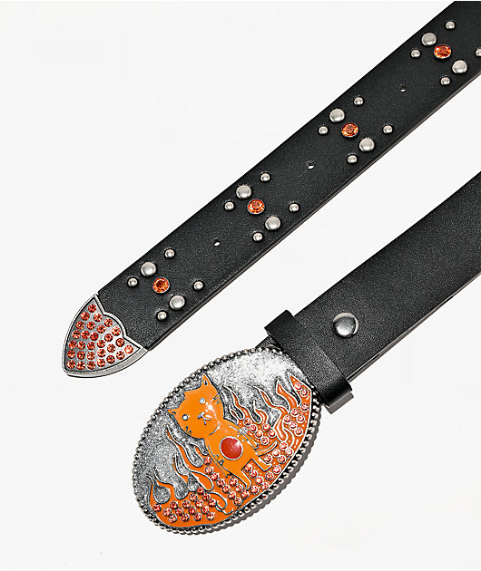 A.LAB Desert Flame Rhinestone Black Belt