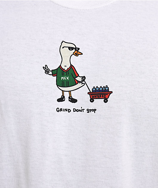 A.LAB Duck Grind Don't Stop White T-Shirt
