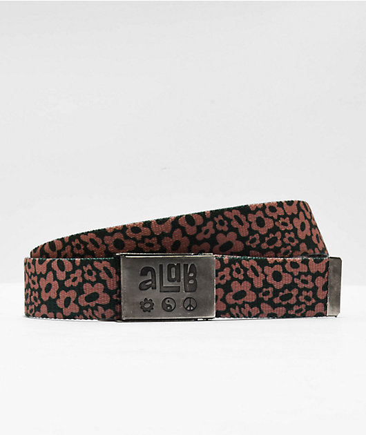 A.LAB Ember Flower Print Web Belt | Zumiez