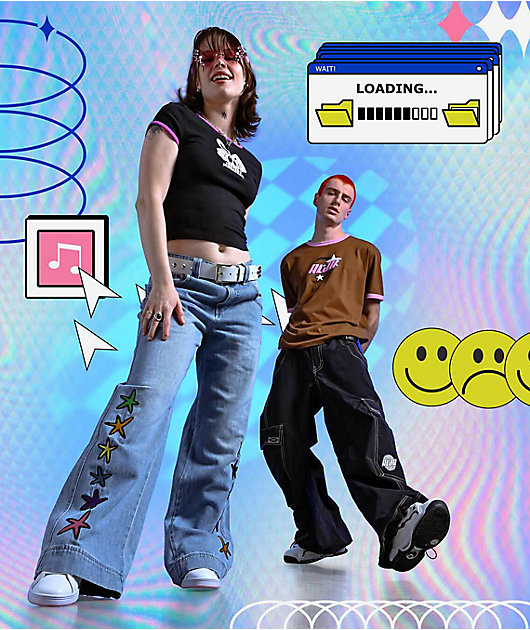 A.LAB Ether Stars Blue Ultra Loose Jeans
